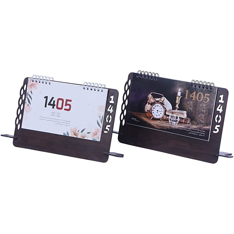 تقویم رومیزی 1405 طرح چوبی