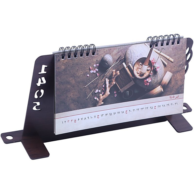 تقویم رومیزی 1405 طرح چوبی