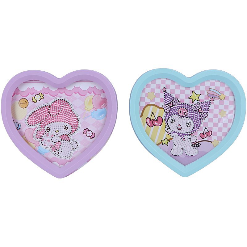 ست نقاشی الماسی قلبی کرومی و ملودی AK-7533