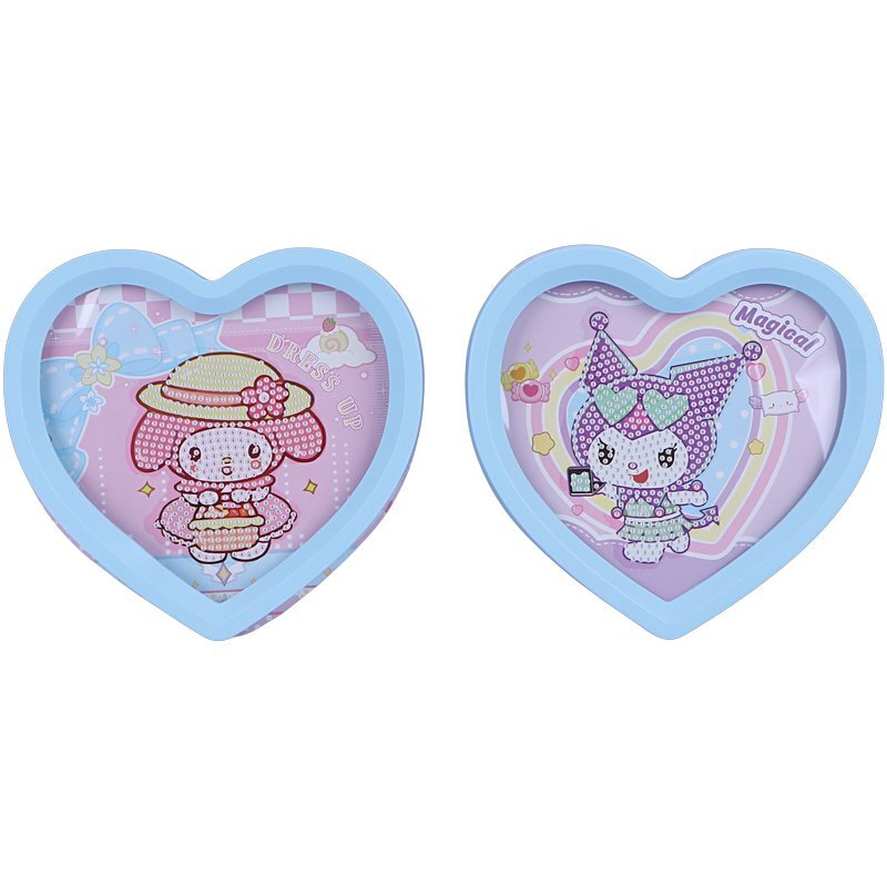 ست نقاشی الماسی قلبی کرومی و ملودی AK-7533