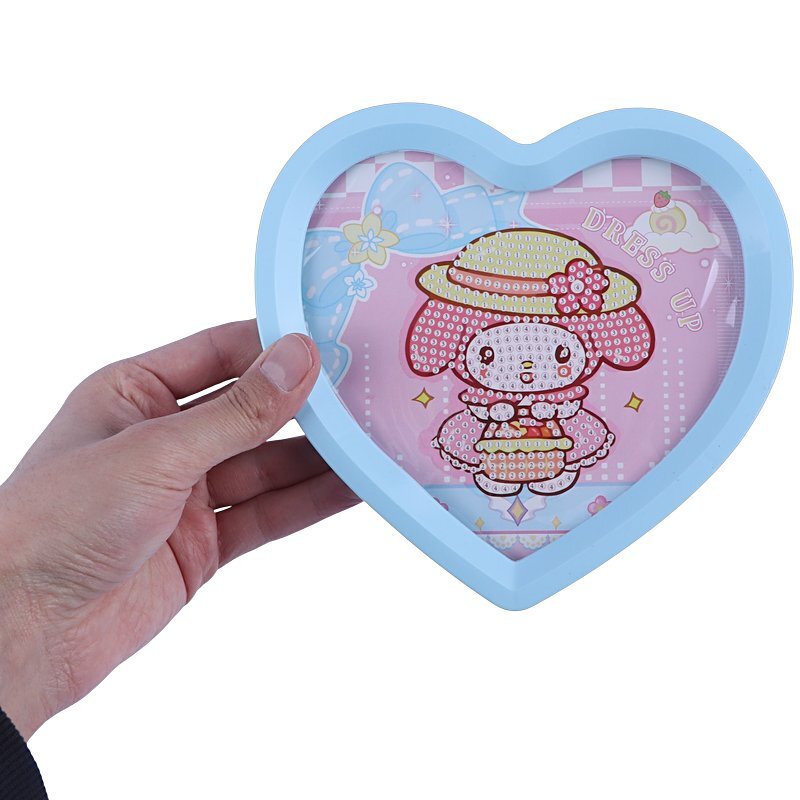 ست نقاشی الماسی قلبی کرومی و ملودی AK-7533