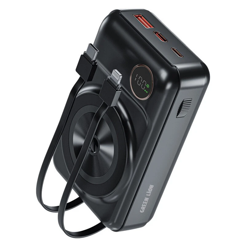 پاور بانک بی سیم فست شارژ 20000 گرین لاین Green Lion Integrated PD 20W