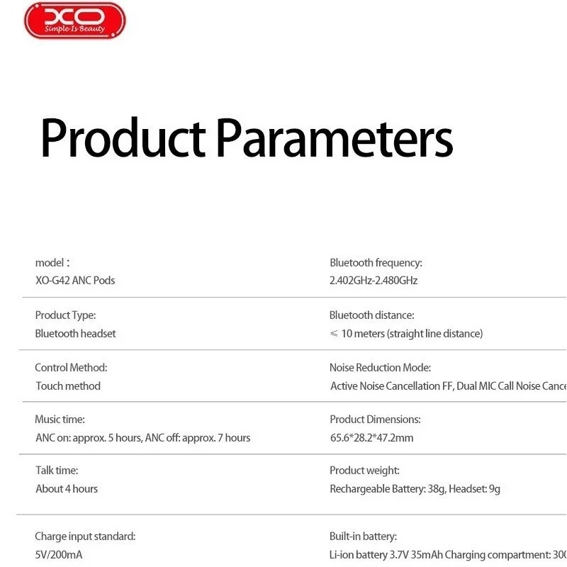 هندزفری بلوتوثی ایکس او XO-G42