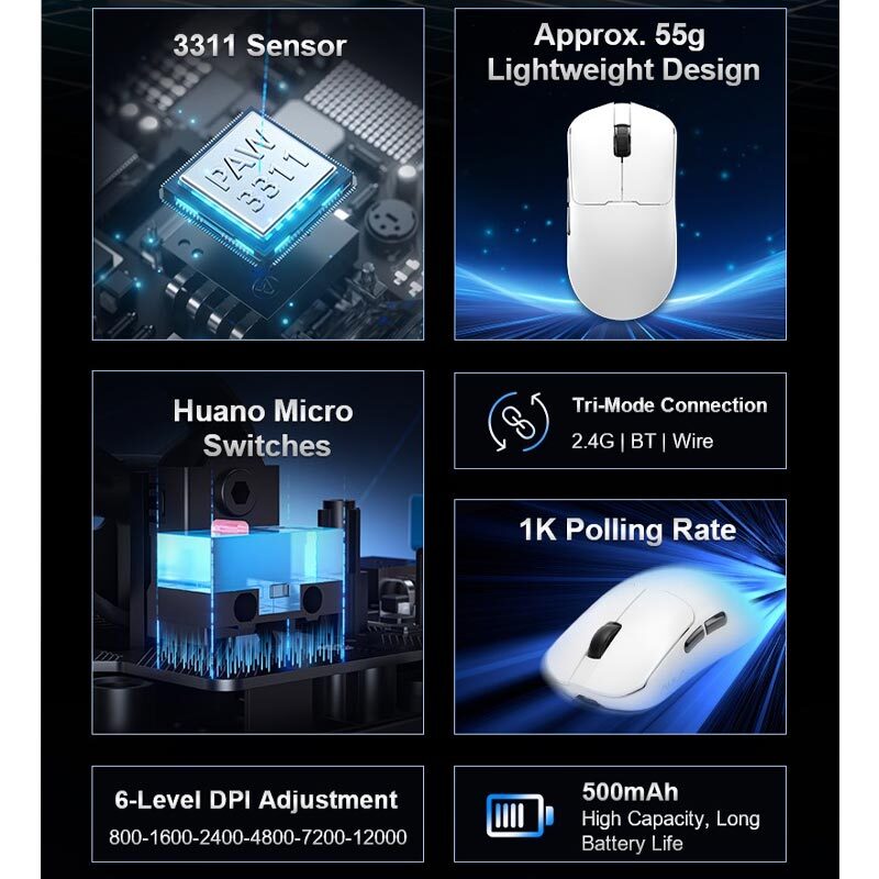 موس بی سیم گیمینگ آئولا Wind SC380 Pro