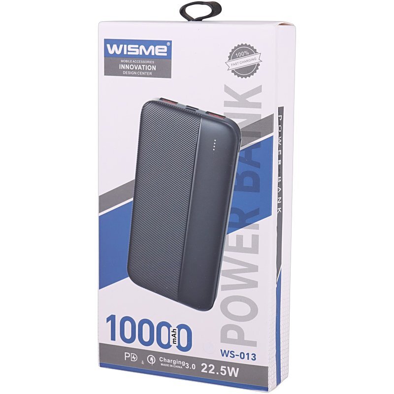 پاور بانک فست شارژ ویسمی WS-013 QC3.0 PD 22.5W ظرفیت 10000 میلی آمپر ساعت