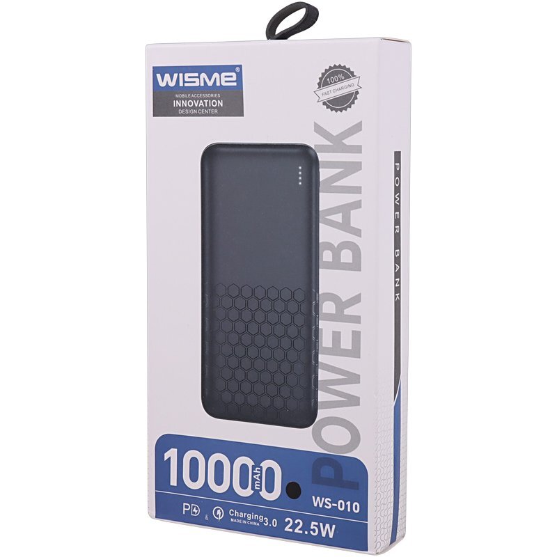 پاور بانک فست شارژ ویسمی WS-010 QC3.0 PD 22.5W ظرفیت 10000 میلی آمپر ساعت