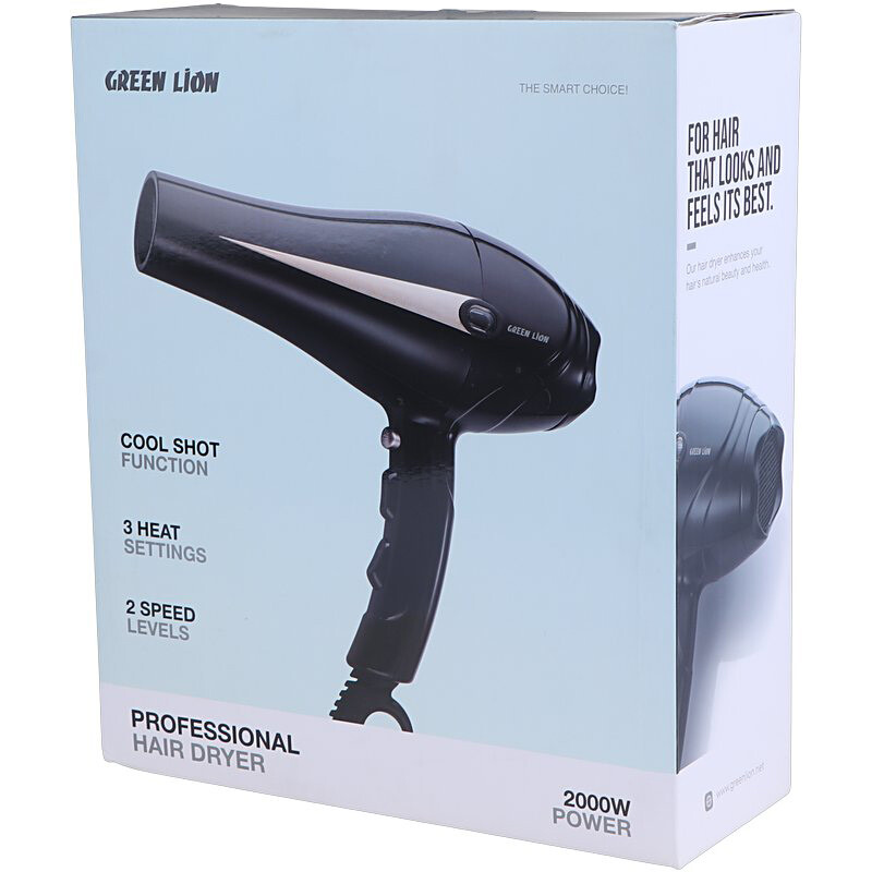 سشوار حرفه ای 2000 وات گرین لاین GL-HD15 GNPHAIRDRYBK