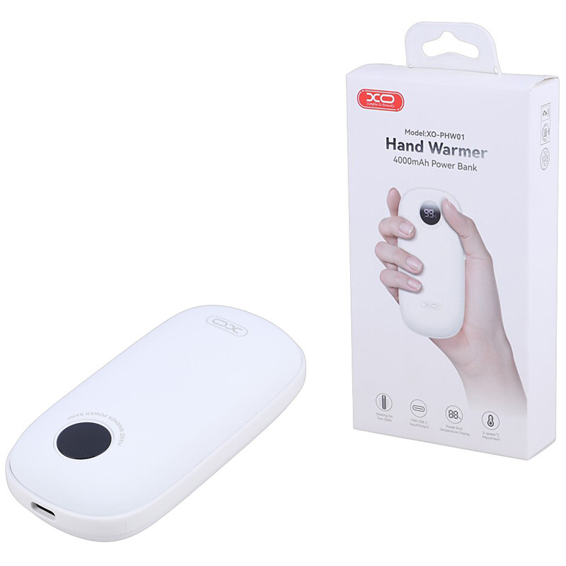 هندوارمر و پاور بانک ایکس او XO-PHW01 ظرفیت 4000 میلی آمپر ساعت