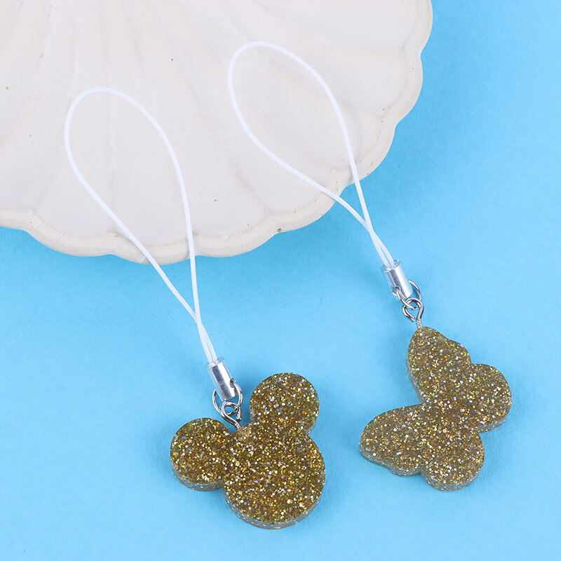 آویز فلش و موبایل رزینی اشکال طلایی