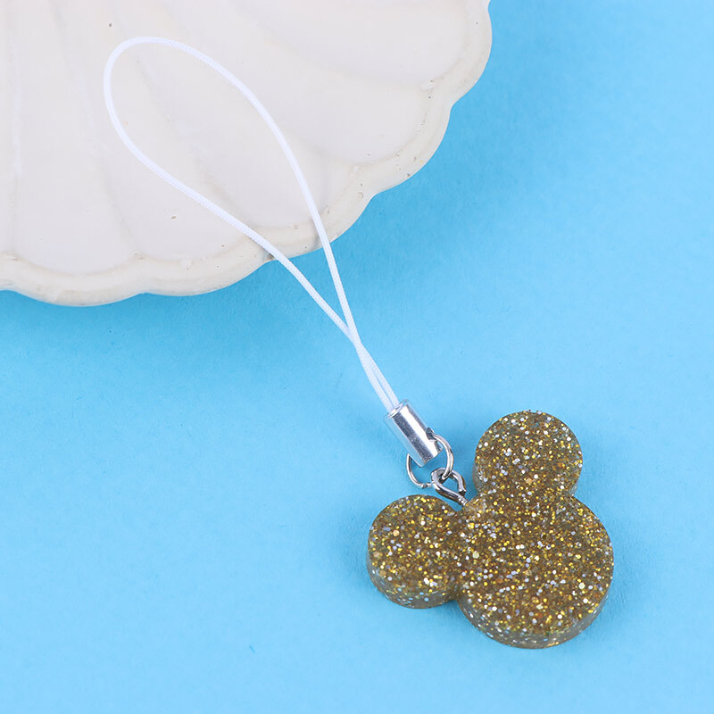 آویز فلش و موبایل رزینی اشکال طلایی