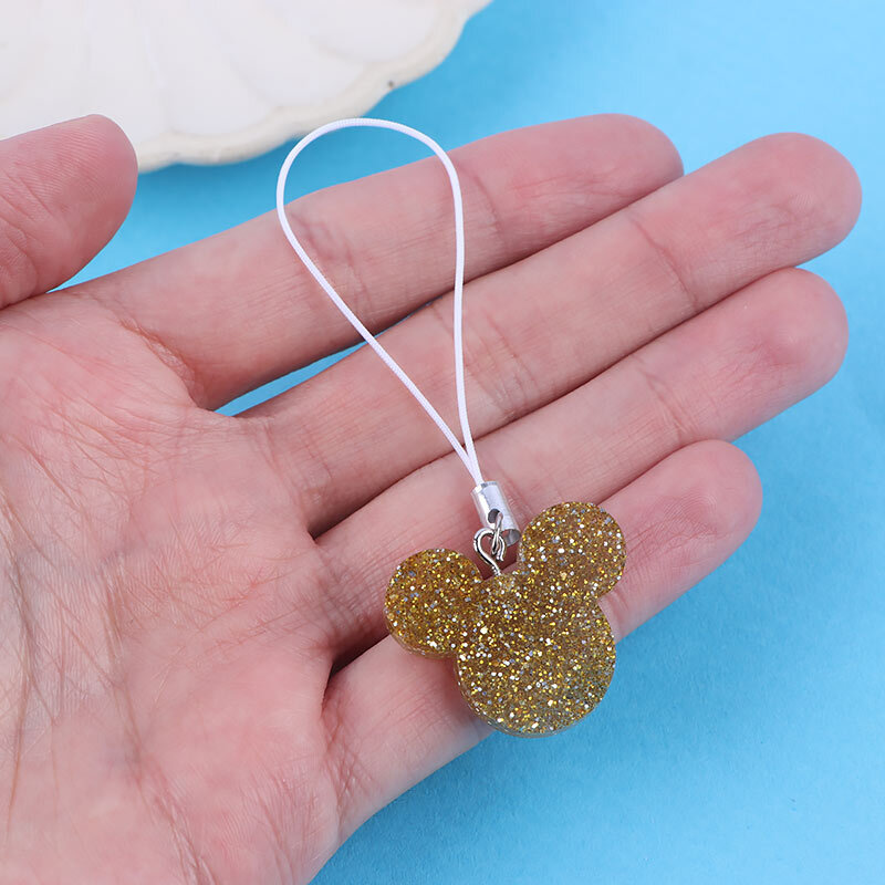 آویز فلش و موبایل رزینی اشکال طلایی