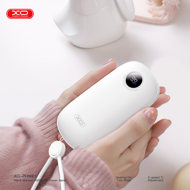 هندوارمر و پاور بانک ایکس او XO-PHW01 ظرفیت 4000 میلی آمپر ساعت