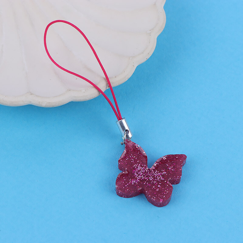 آویز فلش و موبایل رزینی اشکال صورتی سرخابی