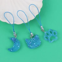 آویز فلش و موبایل رزینی اشکال آبی