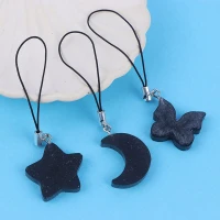 آویز فلش و موبایل رزینی اشکال مشکی