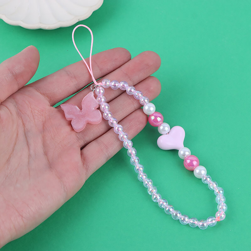 آویز فلش و موبایل کریستالی صورتی