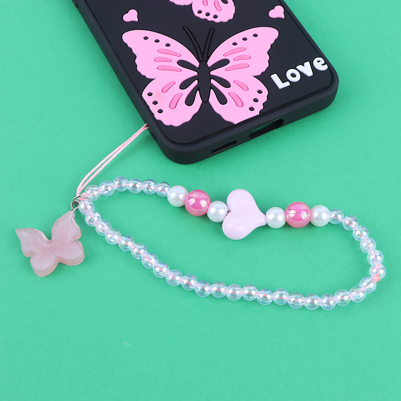 آویز فلش و موبایل کریستالی صورتی