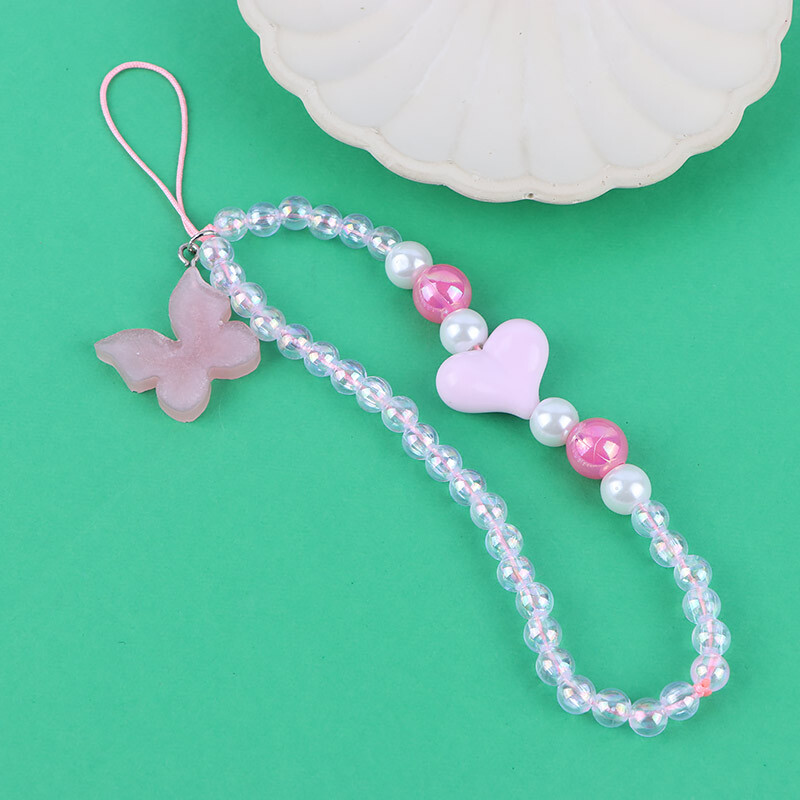 آویز فلش و موبایل کریستالی صورتی