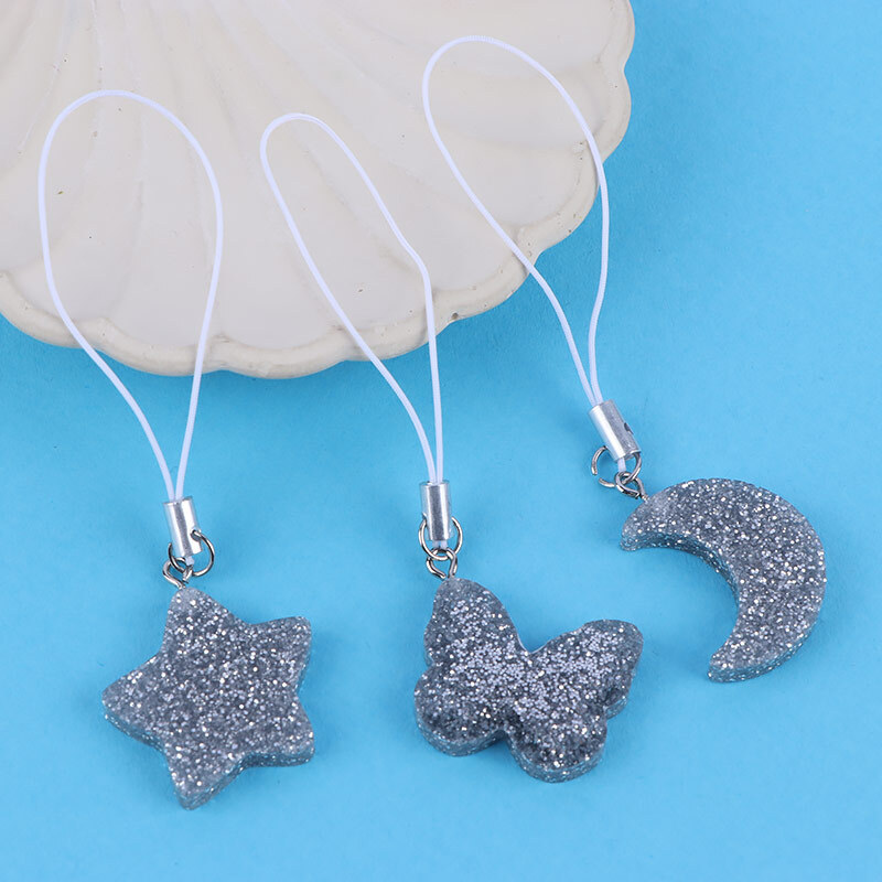 آویز فلش و موبایل رزینی اشکال نقره ای