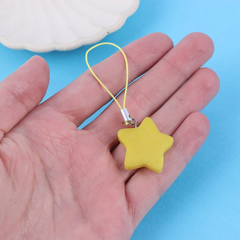 آویز فلش و موبایل رزینی اشکال زرد