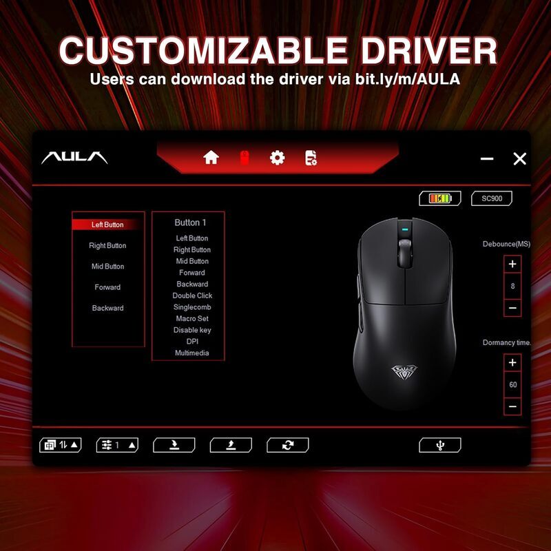 موس بی سیم گیمینگ آئولا SC900 Pro