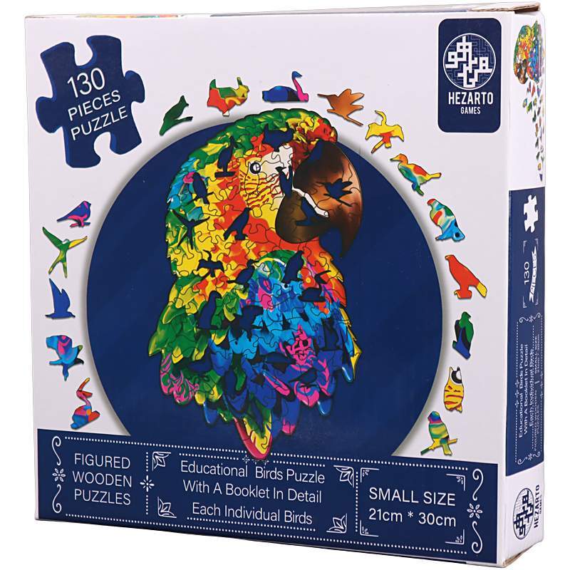 پازل چوبی 130 تکه هزارتو طرح طوطی کد 010993