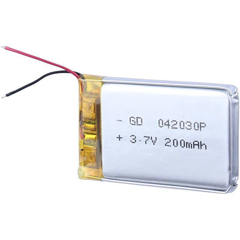 باتری لیتیومی 200mAh 20*48*3mm 042030P