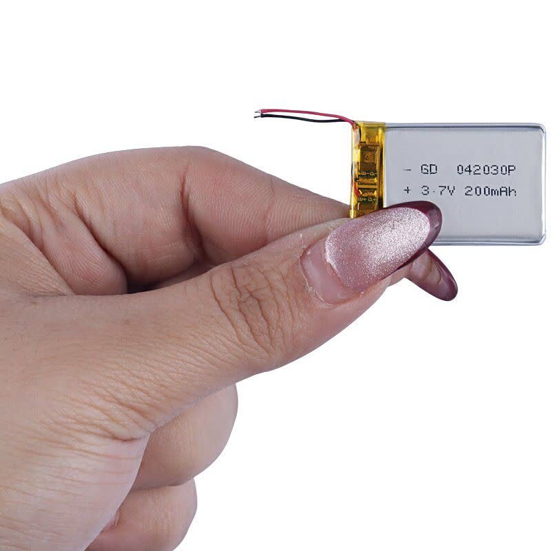 باتری لیتیومی 200mAh 20*48*3mm 042030P
