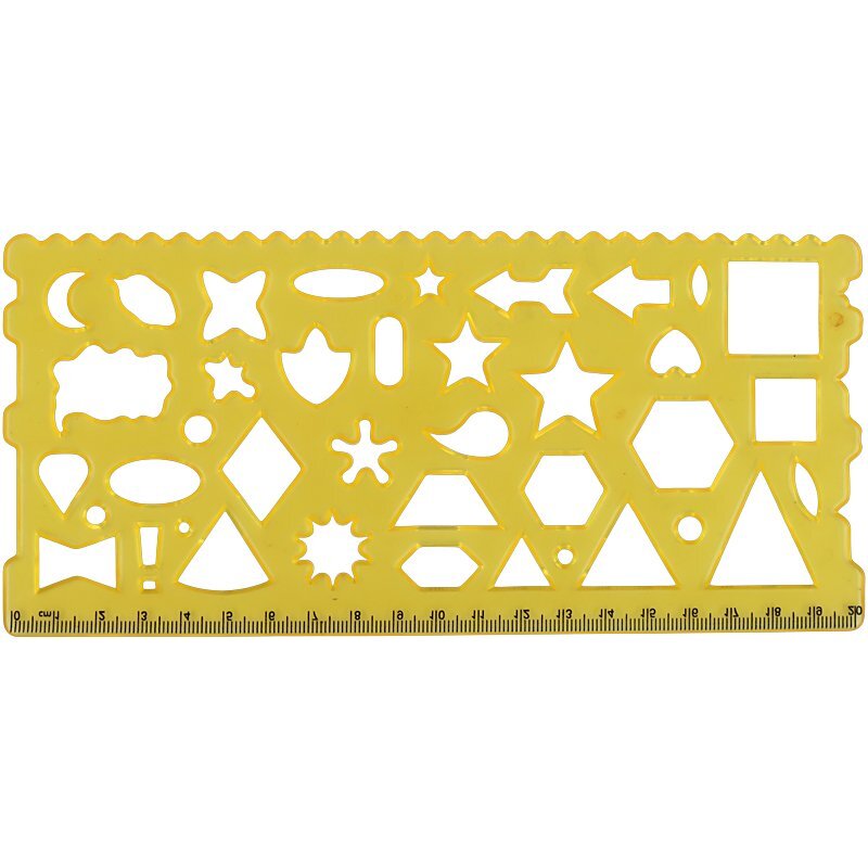 خط کش شابلون دار ژله ای 20cm بسته 2 عددی کد 2