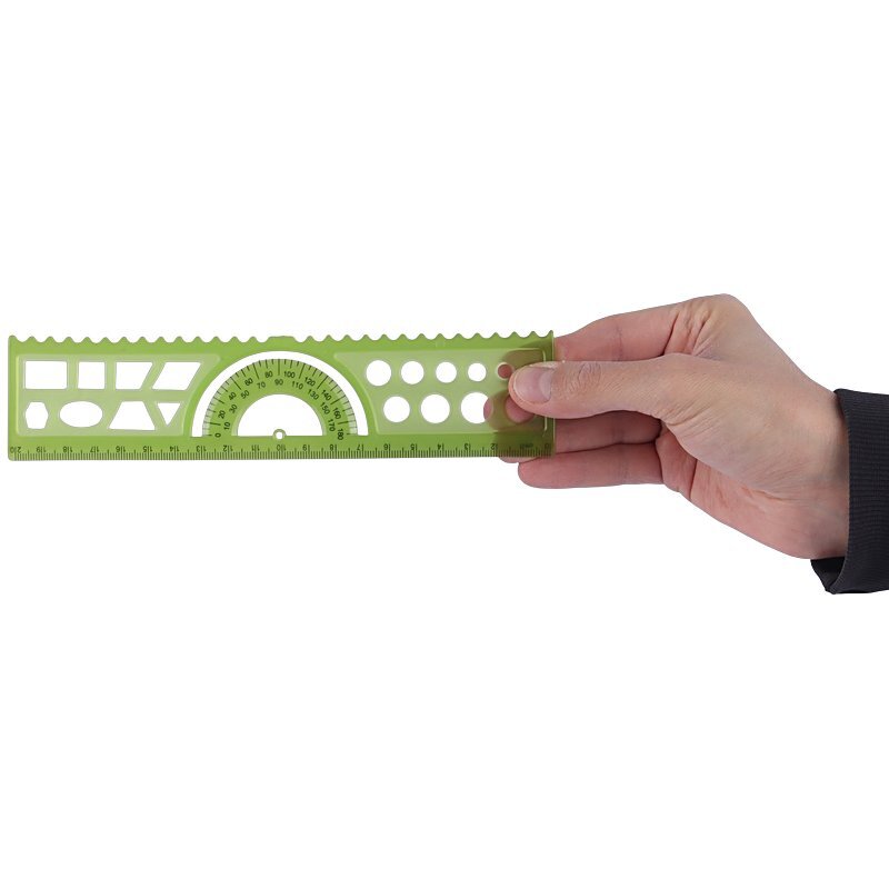 خط کش شابلون دار ژله ای 20cm کد 1