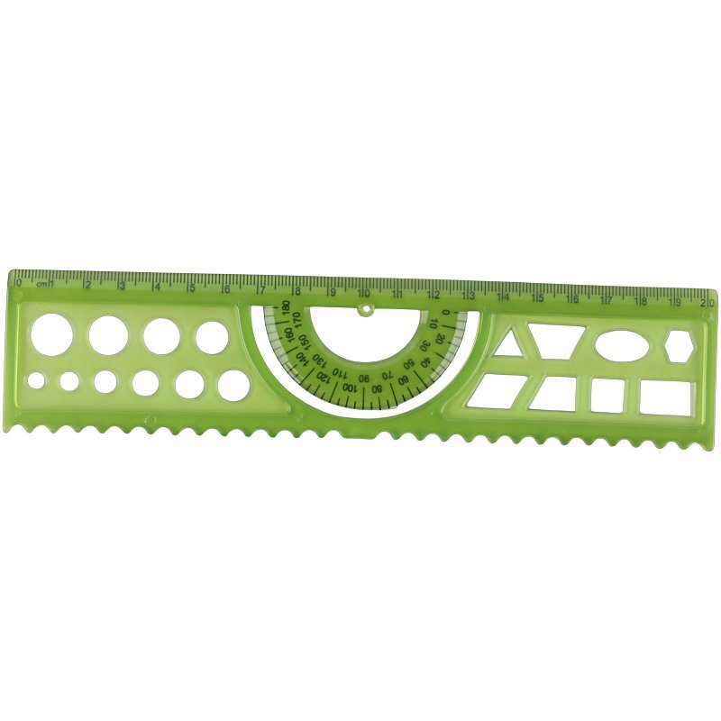 خط کش شابلون دار ژله ای 20cm کد 1