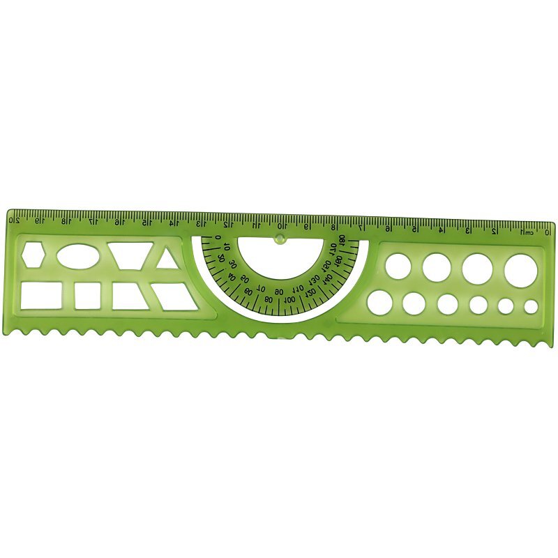 خط کش شابلون دار ژله ای 20cm کد 1