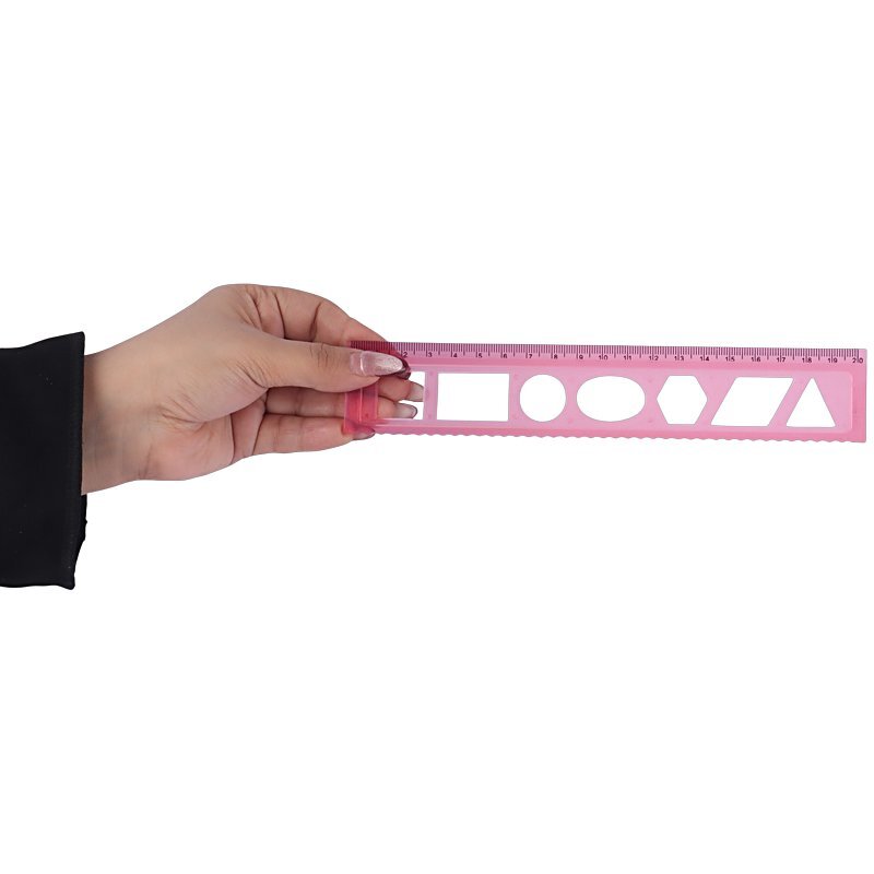 خط کش شابلون دار ژله ای 20cm