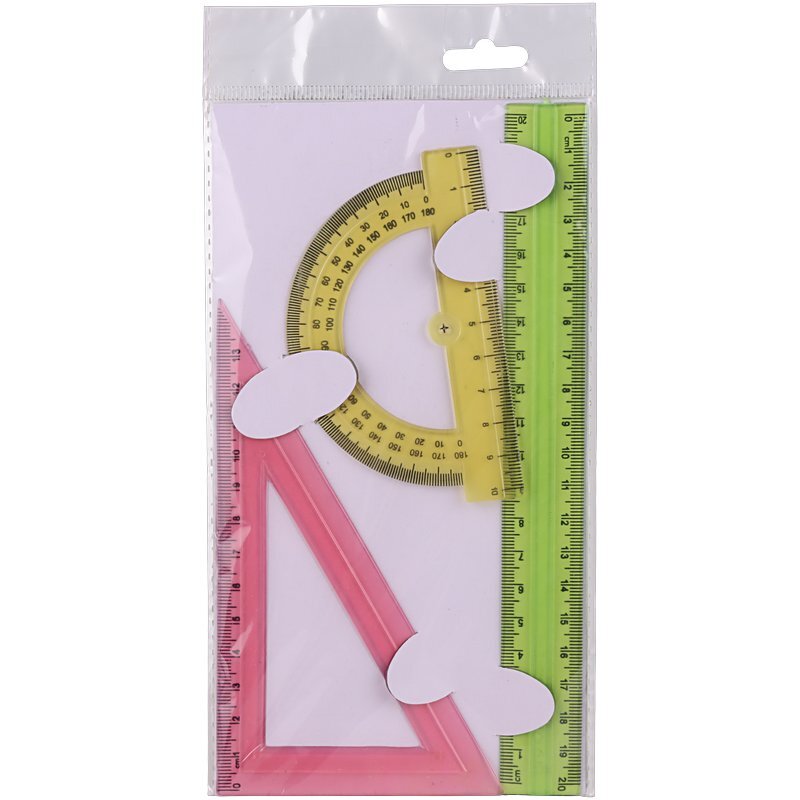 ست نقاله گونیا و خط کش ژله ای