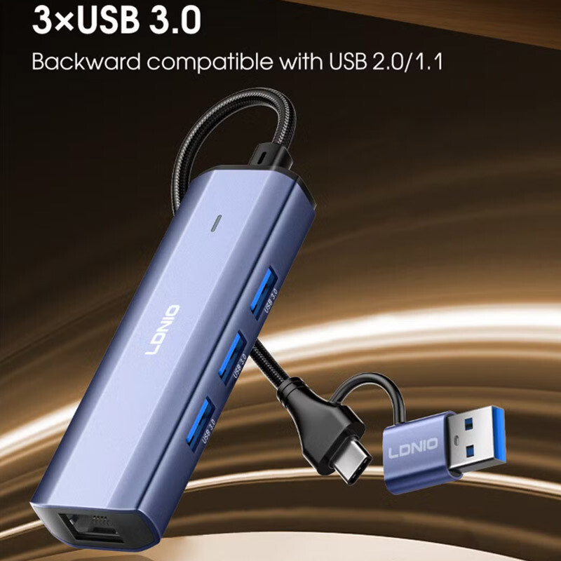 هاب 4 پورت Type-C / USB3.0 الدینیو DS-124UC
