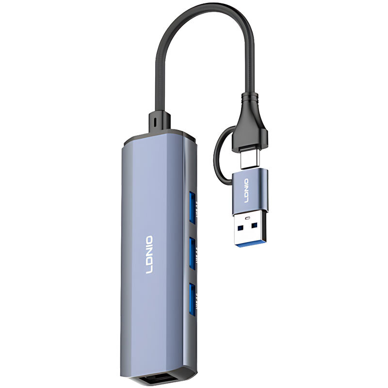 هاب 4 پورت Type-C / USB3.0 الدینیو DS-124UC