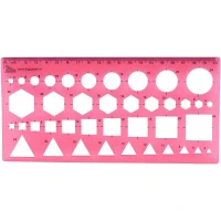 خط کش شابلون دار ژله ای 20cm کد 2