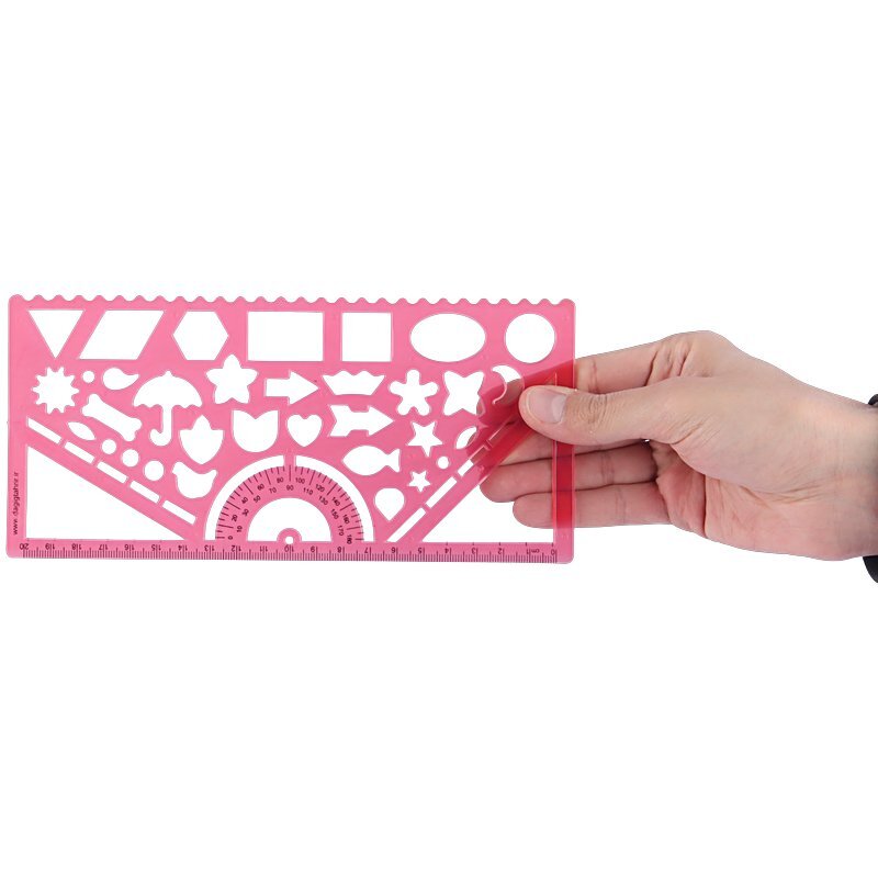 خط کش شابلون دار ژله ای 20cm کد 3