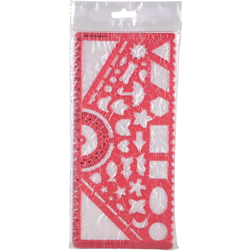 خط کش شابلون دار ژله ای 20cm کد 3