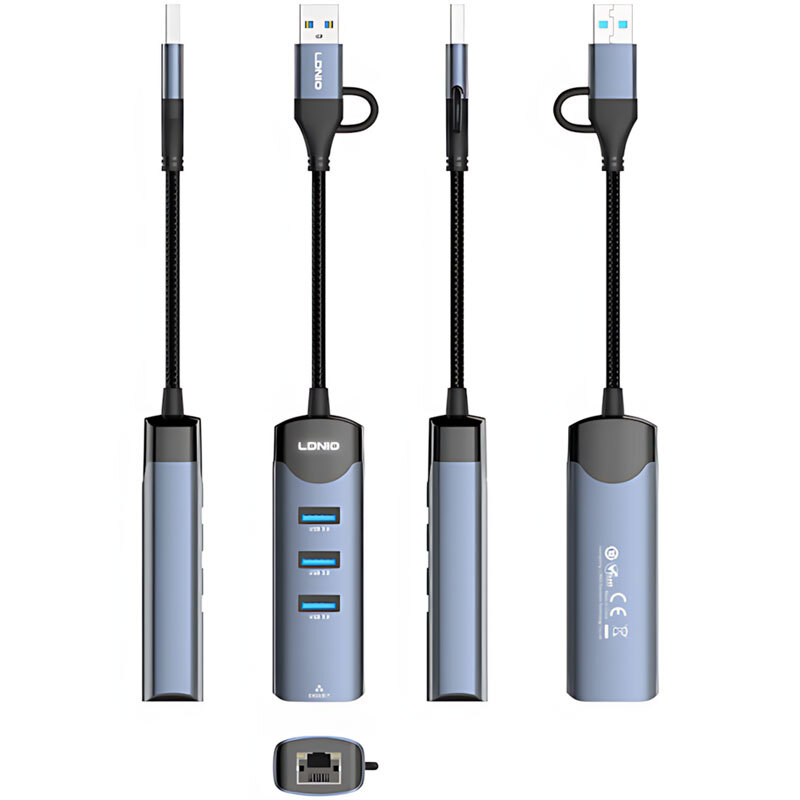 هاب 4 پورت Type-C / USB3.0 الدینیو DS-144UC