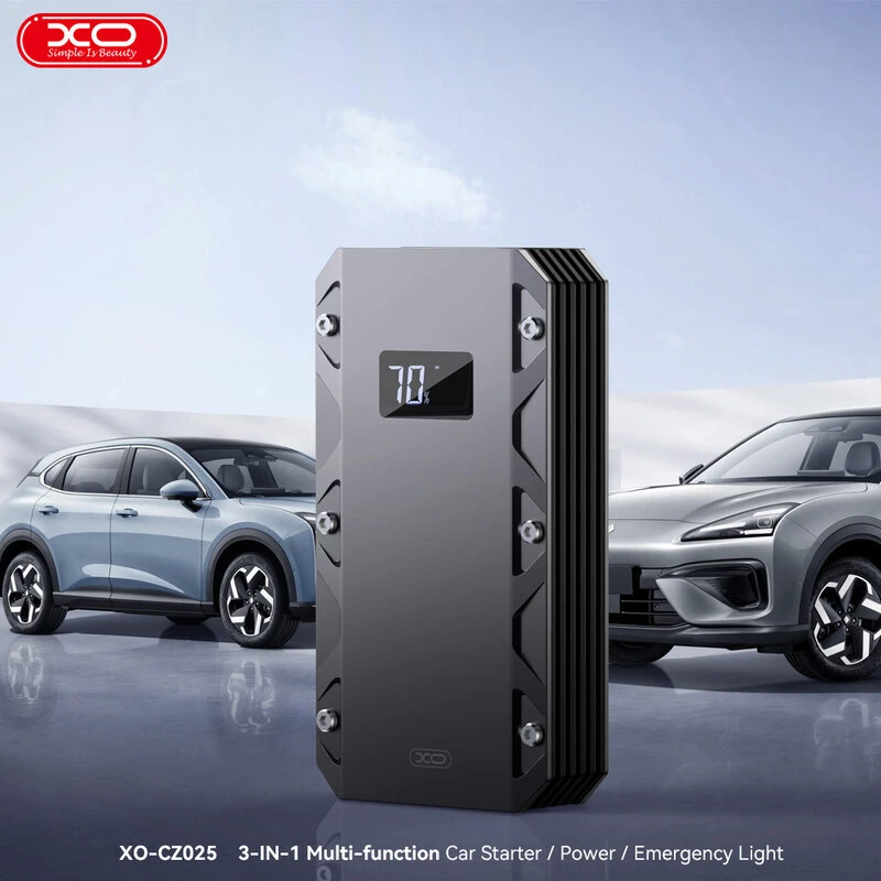 جامپ استارتر خودرو و پاور بانک ایکس او XO-CZ025 18W ظرفیت 10000 میلی آمپر ساعت