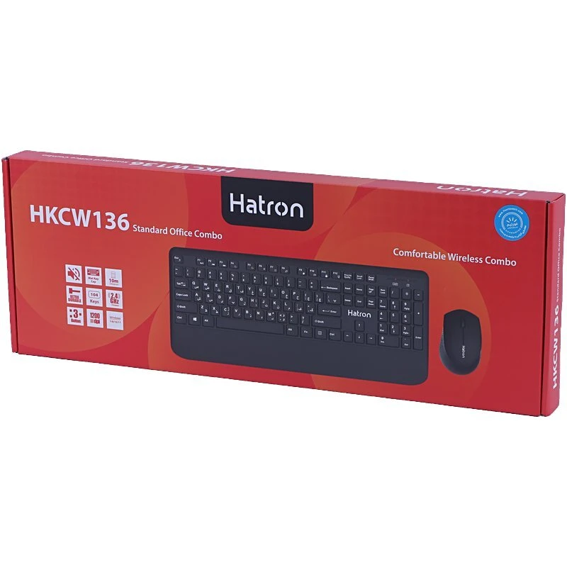 کیبورد و موس بی سیم هترون HKCW136