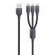 کابل سه سر فست شارژ 66 وات هیسکا LX-32 طول 1.2 متر