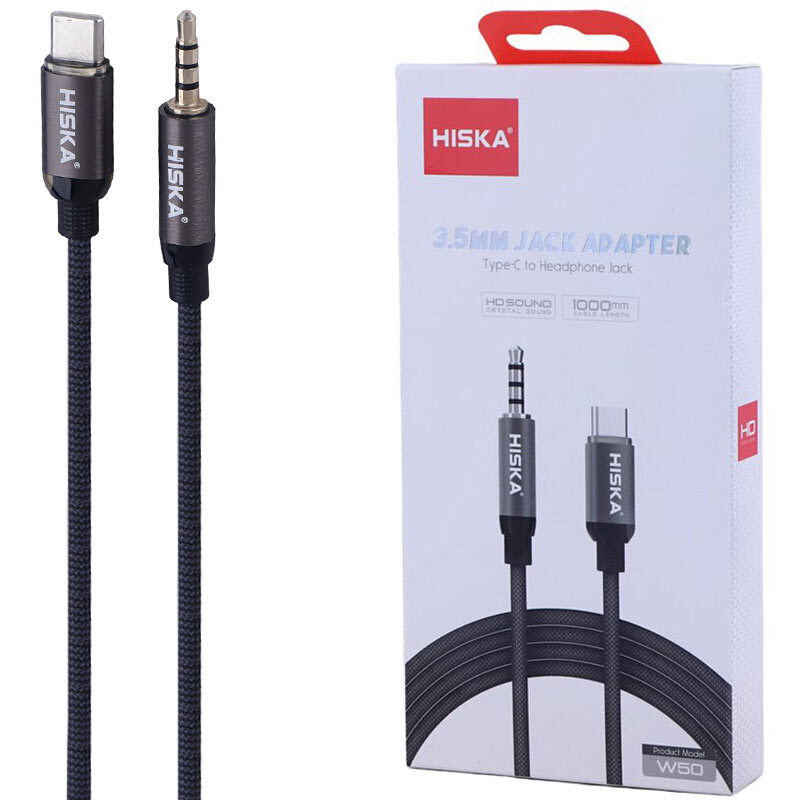 کابل تبدیل Type-C به AUX هیسکا W50 طول 1 متر