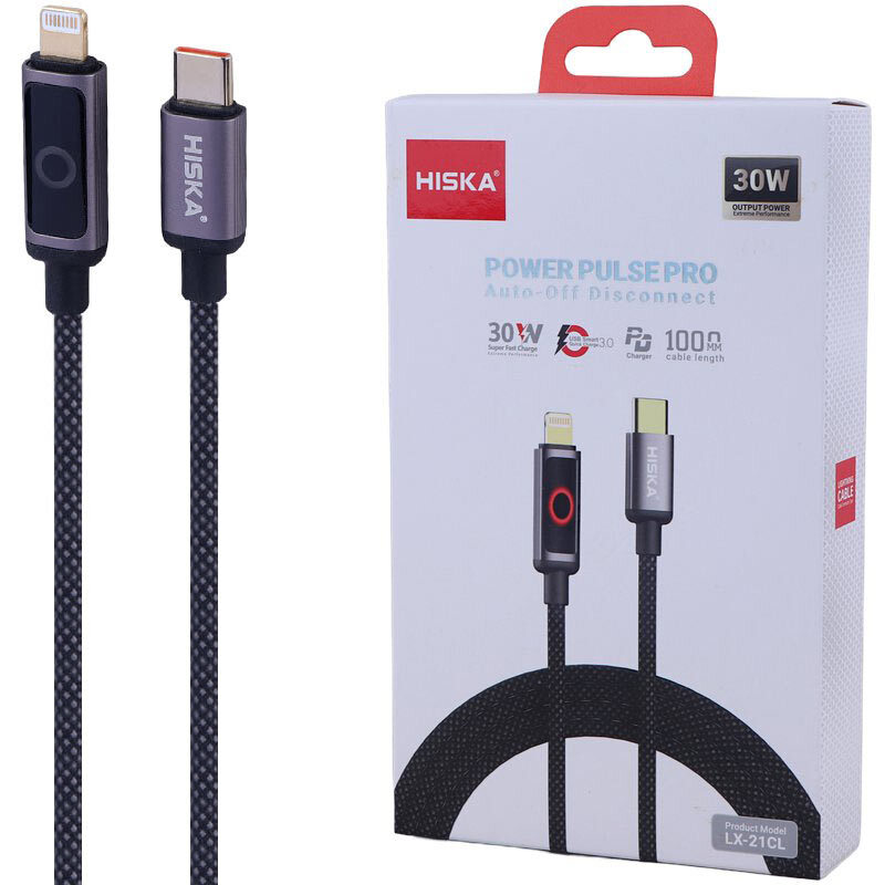 کابل تایپ سی به لایتنینگ فست شارژ 30 وات هیسکا LX-21CL طول 1 متر