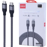 کابل دو سر تایپ سی فست شارژ 240 وات هیسکا LX-931CC طول 1 متر