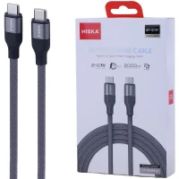 کابل دو سر تایپ سی فست شارژ 240 وات هیسکا LX-932CC طول 2 متر