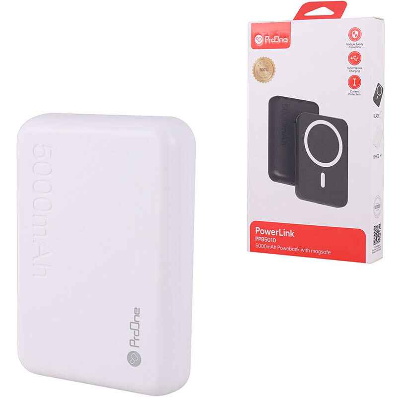 پاور بانک بی سیم فست شارژ پرووان PPB5010 PD3.0 20W ظرفیت 5000 میلی آمپر ساعت