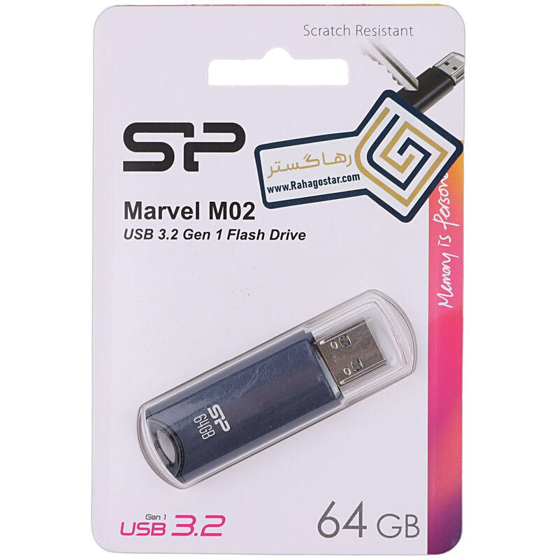 فلش 64 گیگ سیلیکون پاور Silicon Power Marvel M02 USB3.2
