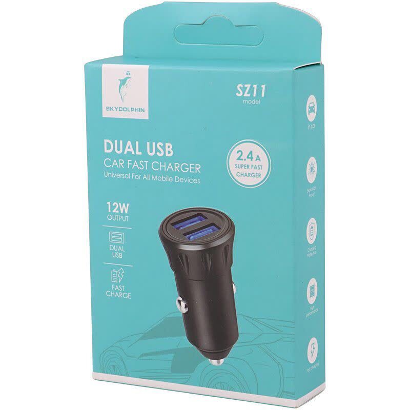 شارژر فندکی 12 وات اسکای دلفین SZ11